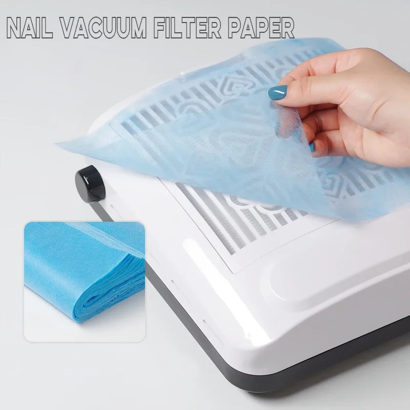 200Pc Nail Vacuum Filter Paper Filter White Dust Collector Replace Nail Vacuuming Cleaner Filter Non Woven Fabric Cotton