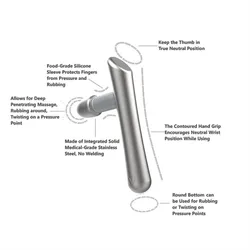 Stainless Steel Trigger Point Massage Tool-Deep Tissue Reflexology Acupressure Massage Tools For Myofascial Release Relief Pain