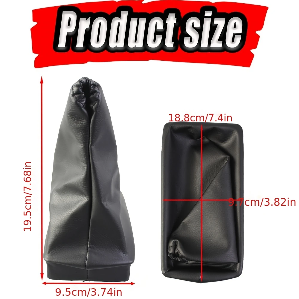 3Pcs 5 Speed Gear Shift Knob PU Leather Boot Handbrake Cover for Opel Corsa C 2001-2006 Tigra B 2004-2012 Combo C 2001-2011