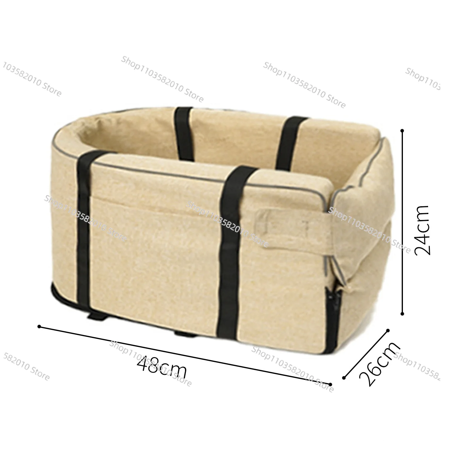 Car mounted dog kennel, car center console, pet seat cushion, small dog safety seat