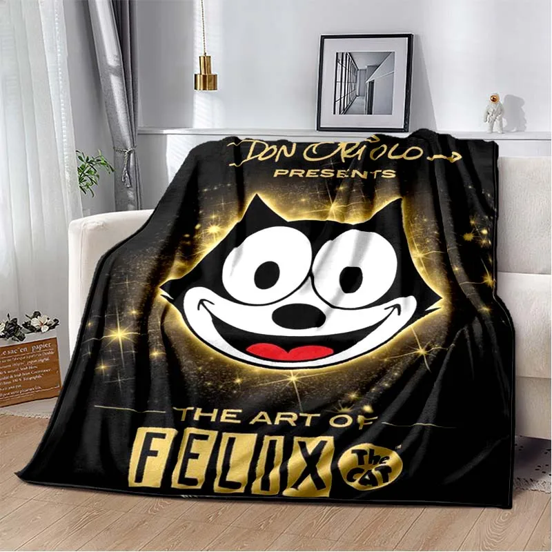 Cartoon Felix The Cat Blanket,Super Soft Flannel Throw Blankets Warm for Living Room Bedroom Couch Sofa and Car,brithday Gifts