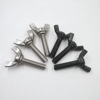 1-5pcs M3 M4 M5 M6 M8 M10 DIN316 Hand Tighten Screws Butterfly Bolt Wing Thumb Screw Claw A2-70 Stainless Steel 304 /Black steel