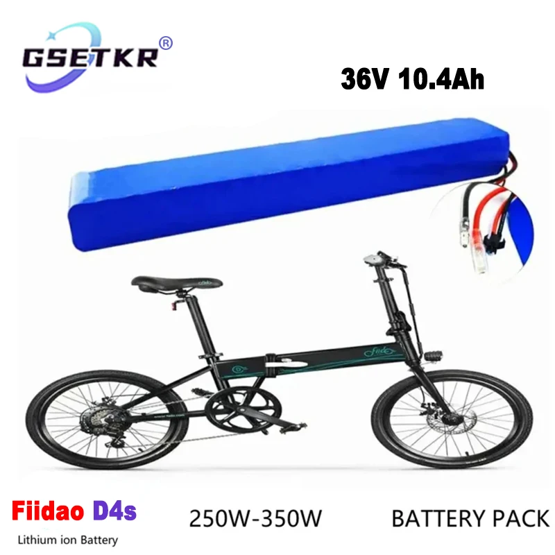 

2024 New 36V Battery10.4Ah 18650 Lithium Ion Battery Pack for Electric Bike Scooter 250W 350WCompatible with Fiidao D4s and More