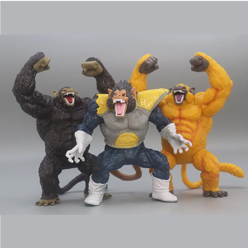 Anime Dragon Ball Super Saiyan Vegeta Goku golden Great Ape Gorilla Action Figure Collection Model car ornament Doll Toys gifts
