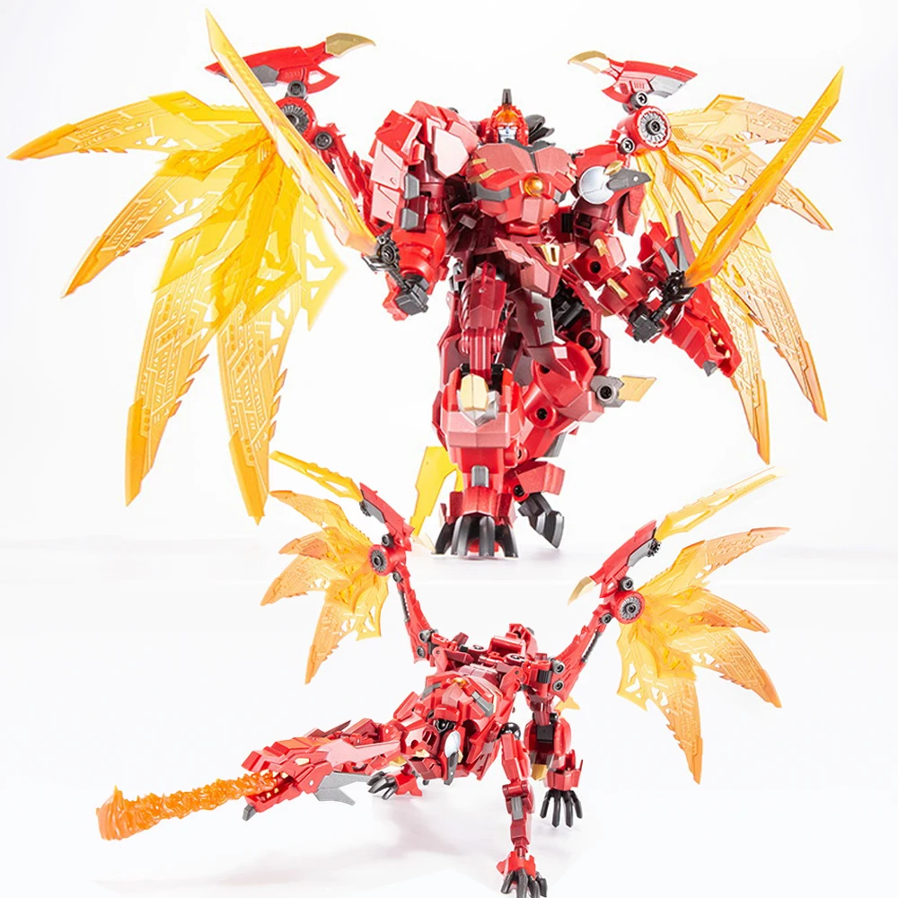 STOCK TNT01 Jetfire juguetes de transformación JINBAO 8871 llama dragón rojo azul hielo dinosaurio acción G1 figura Robot deformación modelo