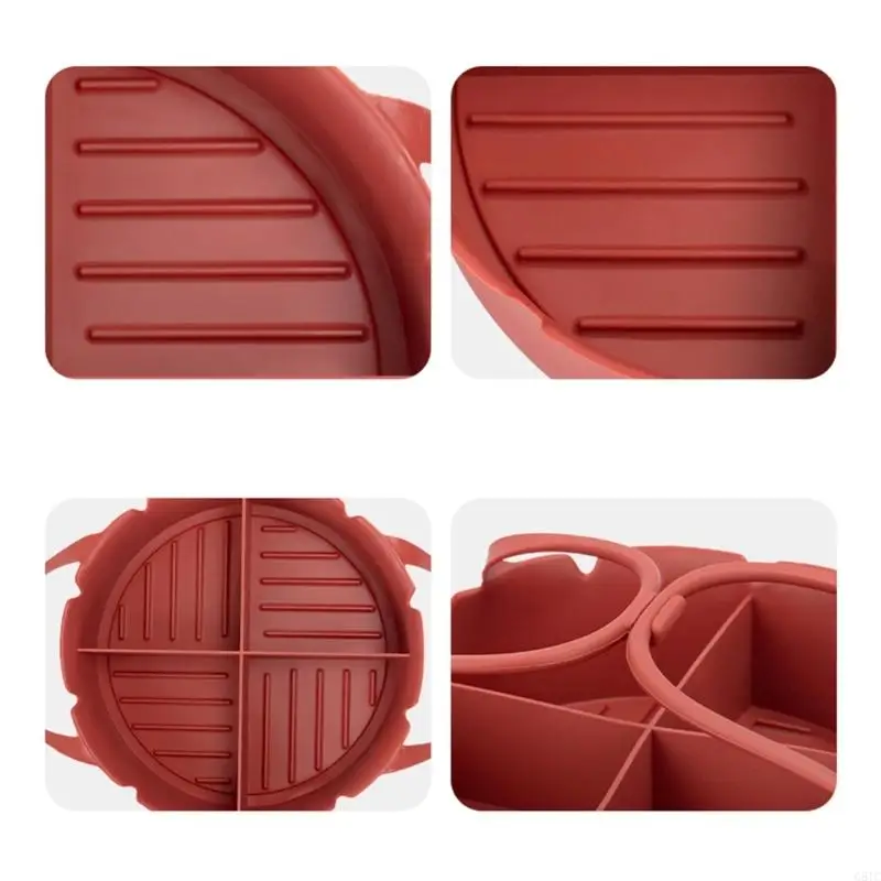 G8TC ครัวทอดในครัวเรือนแผ่นซิลิโคนแอร์หม้อทอดตะกร้าชามชามสำหรับทำอาหาร