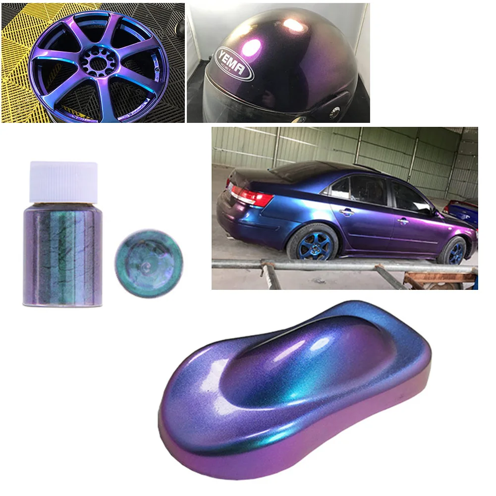 Chameleon Pigment Acrylic Paint Powder Coating For Car Painting Automotive Chameleon 10g Powder Crafts Nail Decorations Art