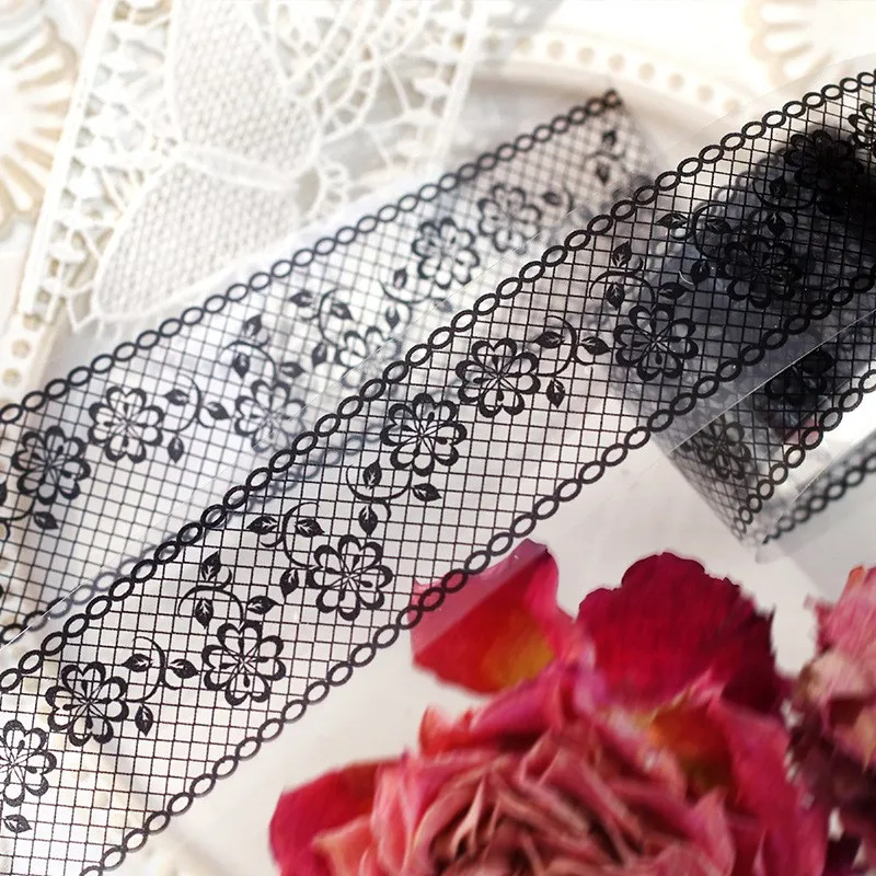 Washi Band Spitze Muster Selbst-Klebeband Aufkleber Dekorative Masking Tape DIY Handwerk Dekorative Band Für Scrapbooking Dekoration