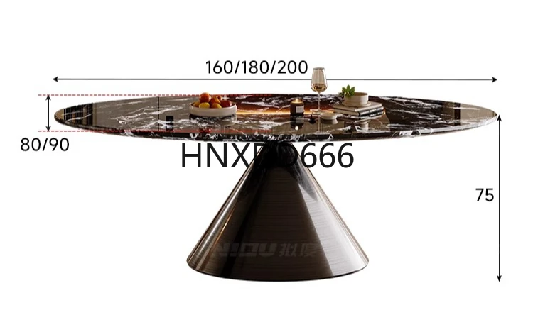 

Bulgari Black Natural Luxury Stone Dining Table Home Premium Villa High-end Luxury Stone Dining Table