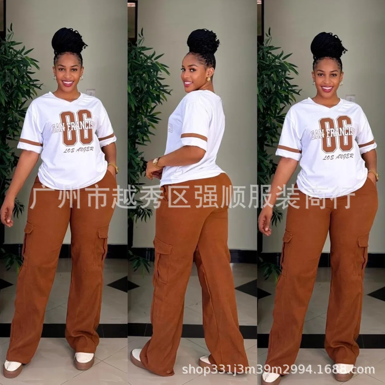 تخصيص 2 قطع مجموعات المرأة 2024 الصيف الربيع إلكتروني طباعة البلوز دعوى بلوزات وسراويل الدعاوى قطعتين مجموعة رياضية Outf