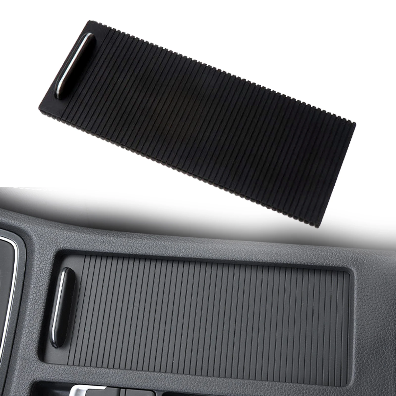 

Black Car Center Console Drink Water Cup Holder Roller Blind Cover Pull Curtain Trim 5GG862531D For Golf 7 For MK7 2014-2020