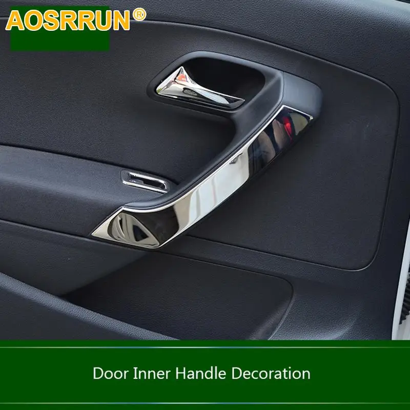 Car Interior Door Inner Handle Decoration Trim Accessories For VW Volkswagen Polo 2017 2016 2015 2013 2012 2011 6R