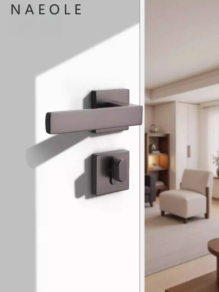 Indoor Door Handle Lock; Black Door Lock Reliable Security Multi-functional Application; Suitable for Home Interior Door Handles