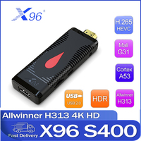 X96 S400 Smart TV Stick Android 10.0 Allwinner H313 Cortex A53 Mali G31 1G8G 2G16G 4K HD Android TV Stick VS X96S Set Top Box