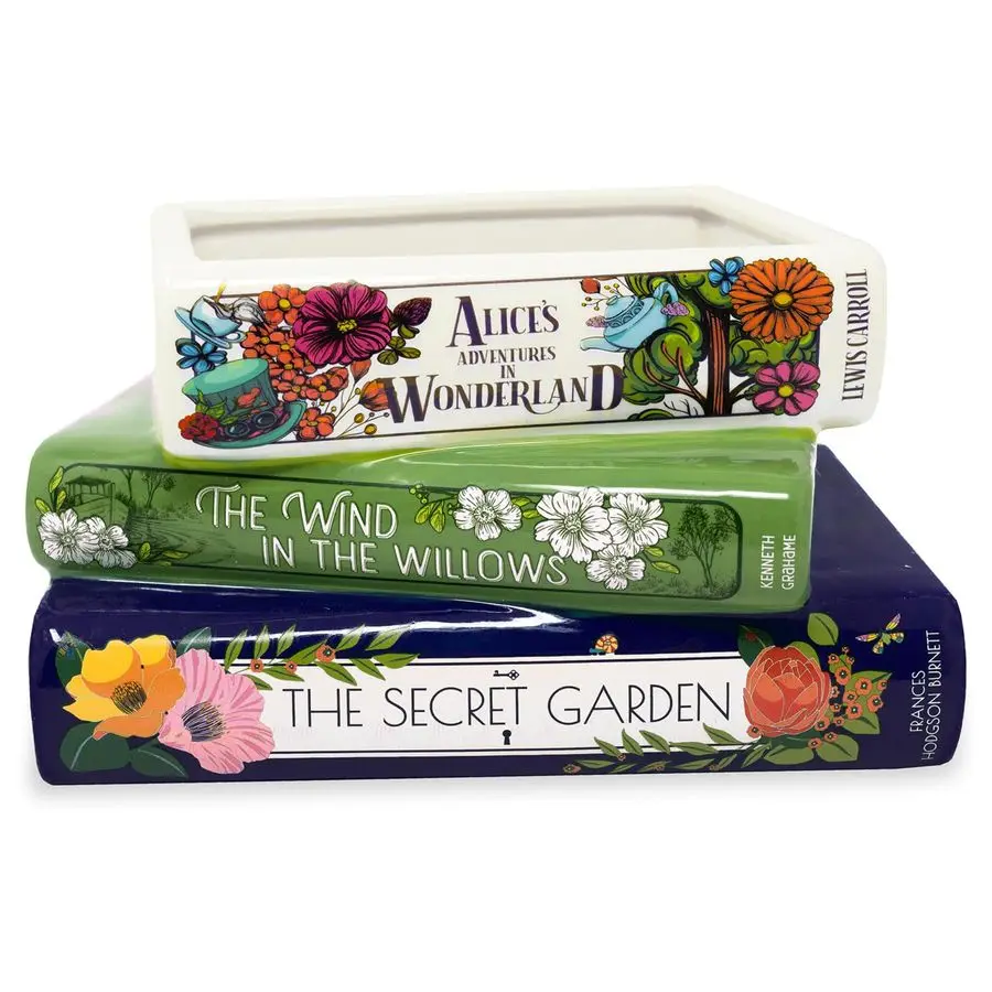 

Оригинальный декоративный кашпо Mill & Co в форме маленькой книги, керамический горшок для домашнего декора, милый акцент для книжной полки, уникальный кашпо