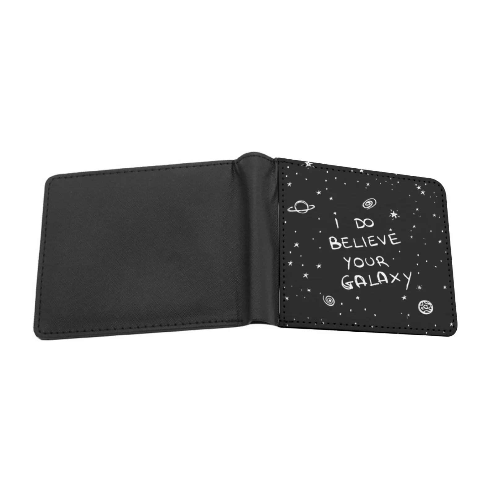 Magic Shop I Do Believe Your Galaxy Personalized Wallet For Men And Women Pu Leather Short Pocket Purse Magic Shop Galaxy Stars