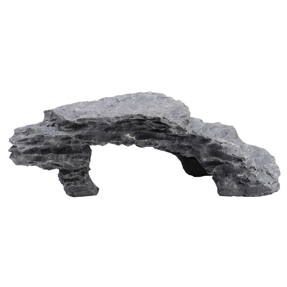 Hiding Cave Aquarium Tortoise Reptile Basking Hide Habitat Decoration Ornament Simulation Climbing Cave Tortoise Platform Decor