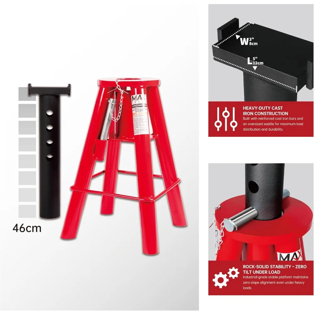 حامل جاك قابل للتعديل من نوع الدبوس بسعة 10 طن للشاحنات ودعم المعدات