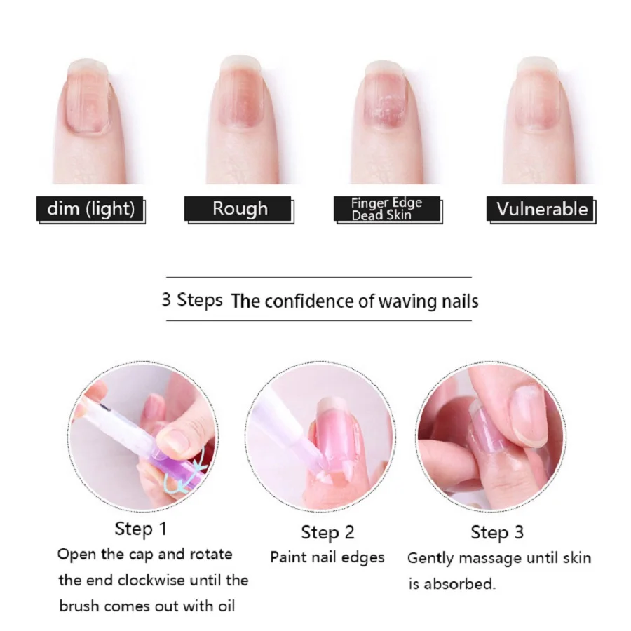 Uitverkoop 5-pack voedingsoliepenset om ruwe en droge vingerranden te verbeteren Zachte en huidvriendelijke verzorging voor nagels