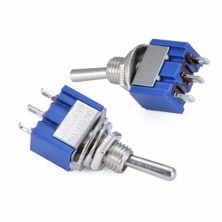 

5Pcs Toggle Switch ON-OFF/ON-OFF-ON 3/6 Pin 2/3 Position Latching MTS-102 103 202 AC 125V/6A 250V/3A Power Button Switch Car