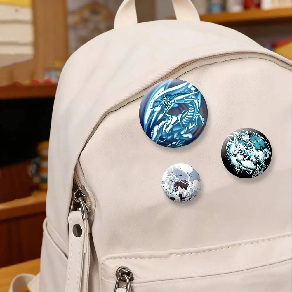 Magician Blue Eyes White Dragon YUGIOH Button Pins Backpack Clothing Decor Brooch Badge Jewelry Gifts for Kids