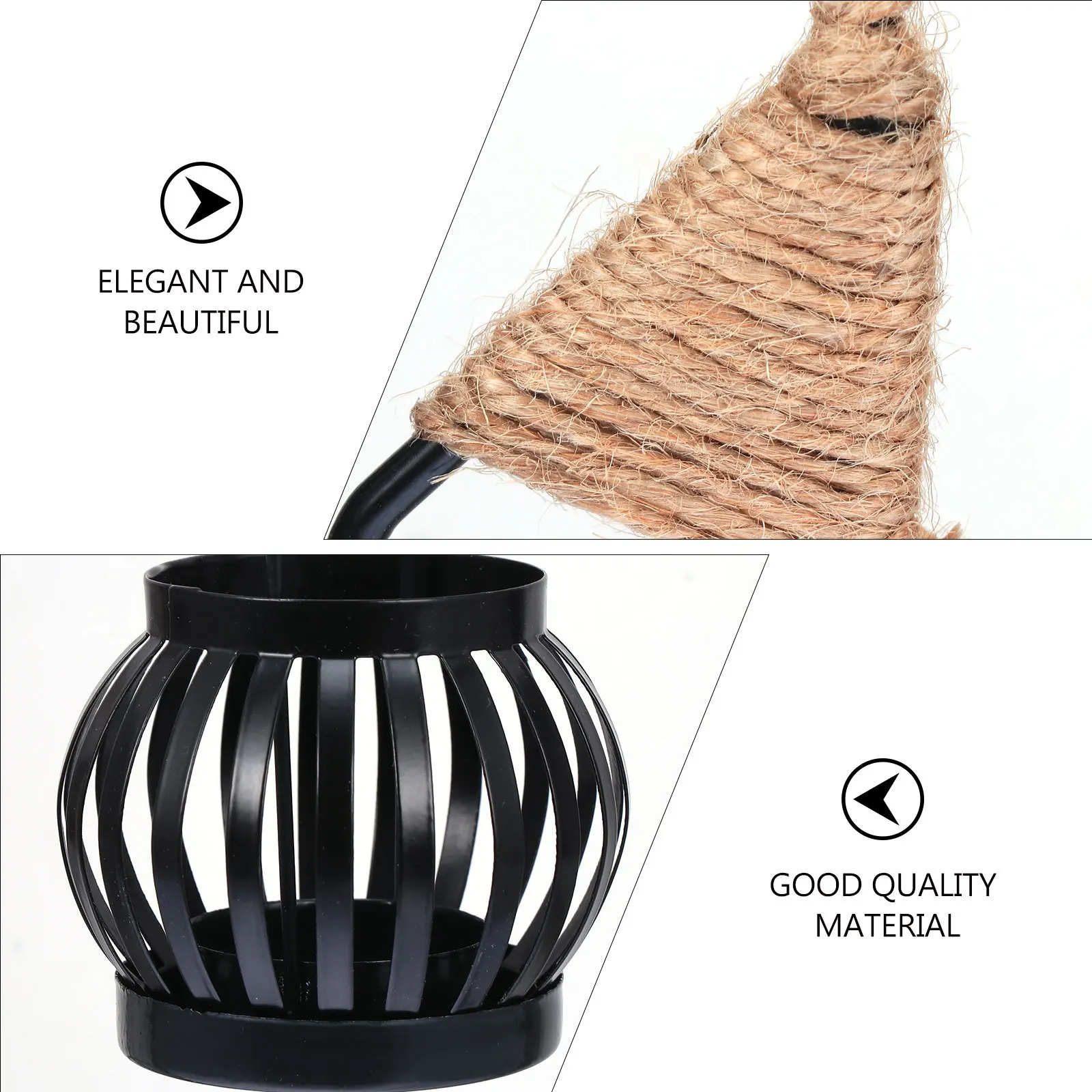 

Iron Art Holder Sturdy Smooth Joints Elegant Decorative Candlestick For Party Wedding Holiday Gift Home