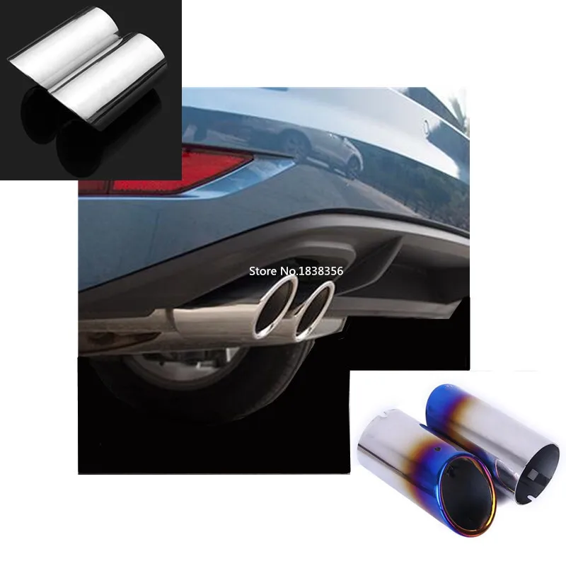 

For VW Volkswagen Touran L 2016 2017 2018 2019 2020 Cover Styling Muffler Tail Pipe Dedicate Stainless Steel Exhaust Tip 2pcs