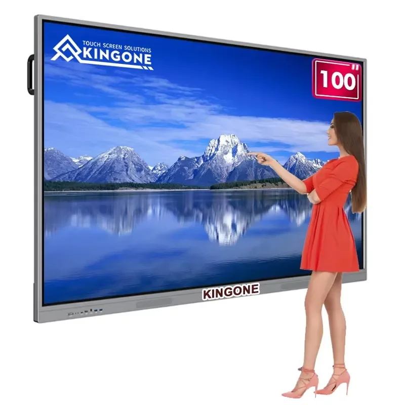 KINGONE 55 65 75 Inch LCD Display Teaching Board Touch Screen Digital Smart Board Interactive Whiteboard For Classroom