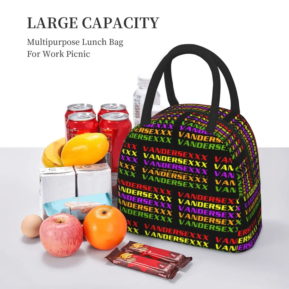 Club Vandersexxx Lunch Bags Insulated Bento Box Portable Lunch Tote Resuable Picnic Bags Thermal Bag for Woman Kids Travel