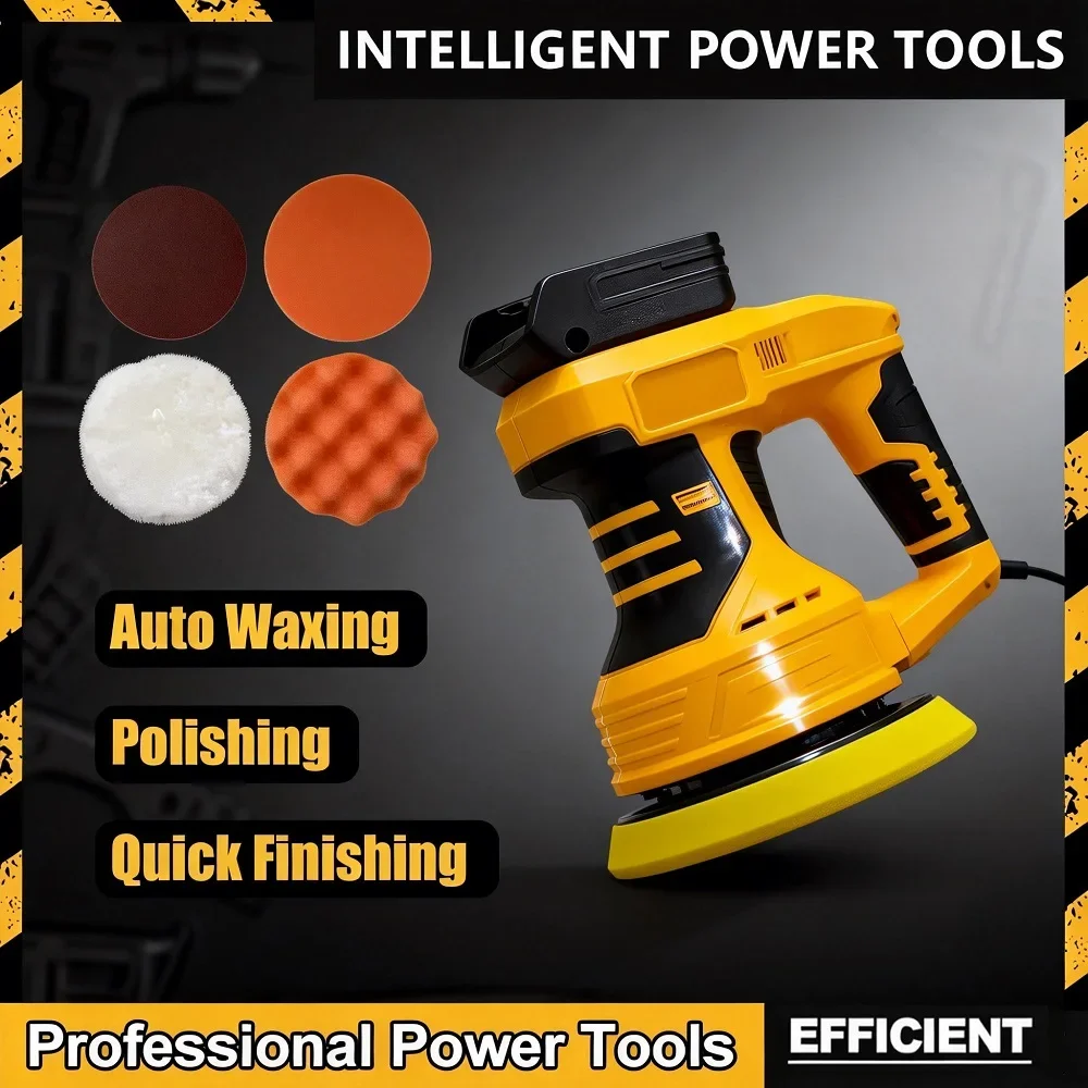 

Cordless Polisher Rechargeable Car Buffer Polishing Machine Electric Rotary Tool for 18V Battery 8 Speed