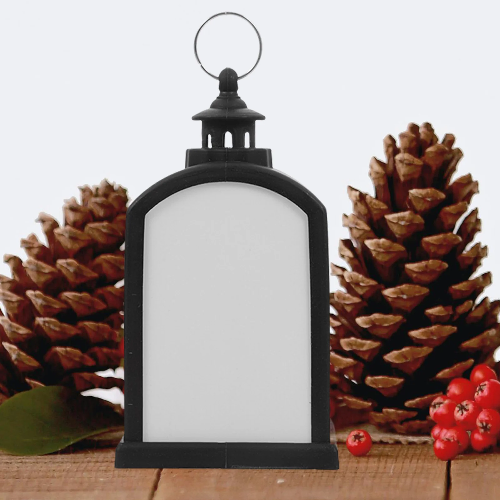 โคมไฟคริสต์มาสแบบซับลิเมชั่น LED ไฟกลางคืนคริสต์มาส โคมไฟซับลิเมชั่นแบบถ่ายเทความร้อน ของตกแต่งงานปาร์ตี้คริสต์มาส โคมไฟคริสต์มาสมีหูหิ้ว