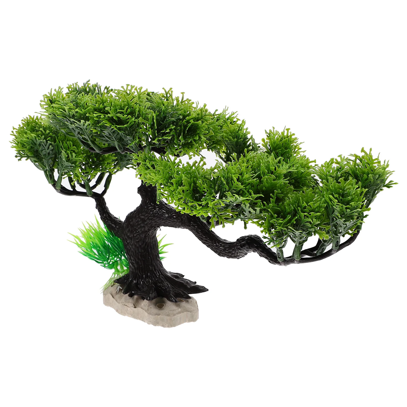 

Simulated Aquatic Plants Artificial Pine Tree Decor Plastic Aquarium Bonsai L scape Fish Tank nament Easy Clean Lifelike