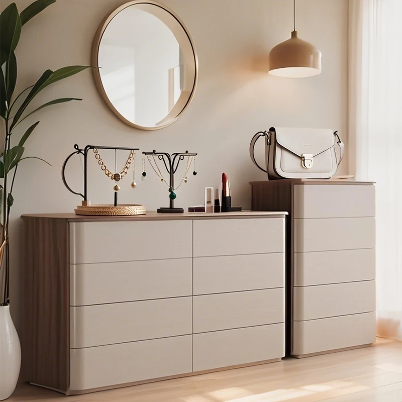 chest of drawers bedroom simple modern living room all solid wood storage six-bucket cabinet eight-bucket bedside locker storage