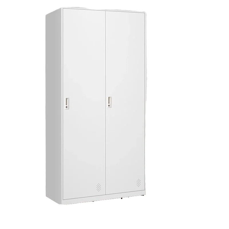 Modern White Steel Knock-Down Wardrobe Home Furniture for Living Room Gym Bedroom School Home Office Use Adjustable Height