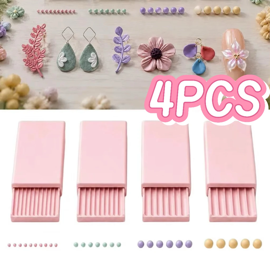 3D gedruckter Polymer‑Ton Perlenroller präzise Nuten sanftes Rollen wiederverwendbar Gel‑Kugel Herstellwerkzeug für Nail Art 3D Gelblumen Maniküre Zubehör Handwerk Werkzeug kreatives Hobby Utensil zur Herstellung von N – Detail 3