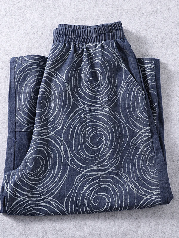 

Летние тонкие широкие джинсы, женские повседневные джинсовые брюки с высокой талией, свободные прямые брюки для мам, синие