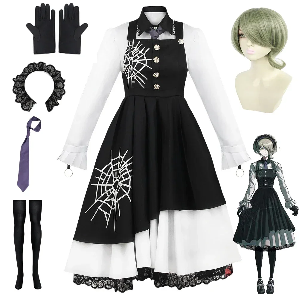 

CosplayTojo Kirumi Cosplay fur s for Women, Game recruted anronpa V3 Costume, Wig Uniform, Maid Outfit, Halloween Costumes