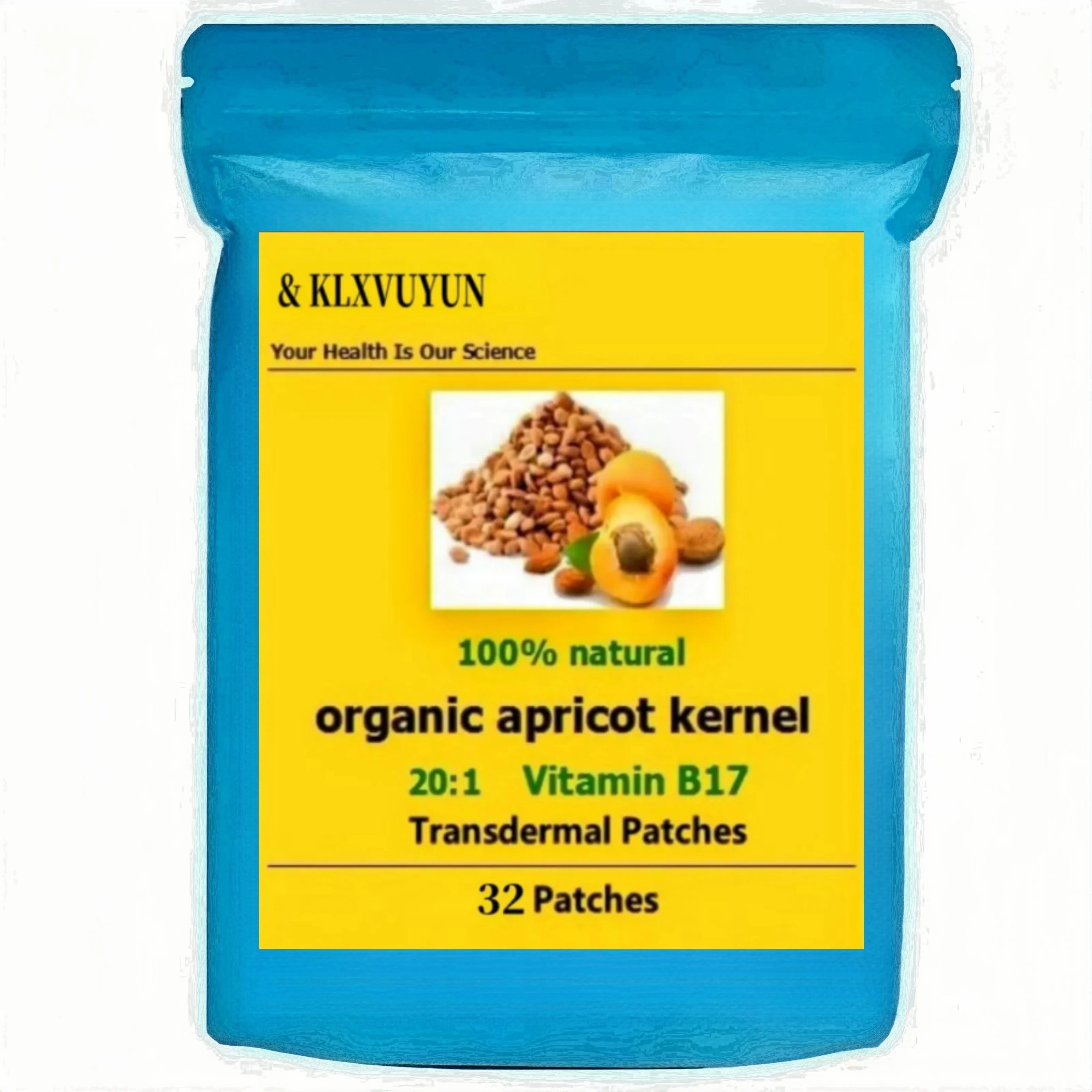 Organic Bitter Apricot Apricot Vitamin B17 Transdermal Patches, Made In Usa