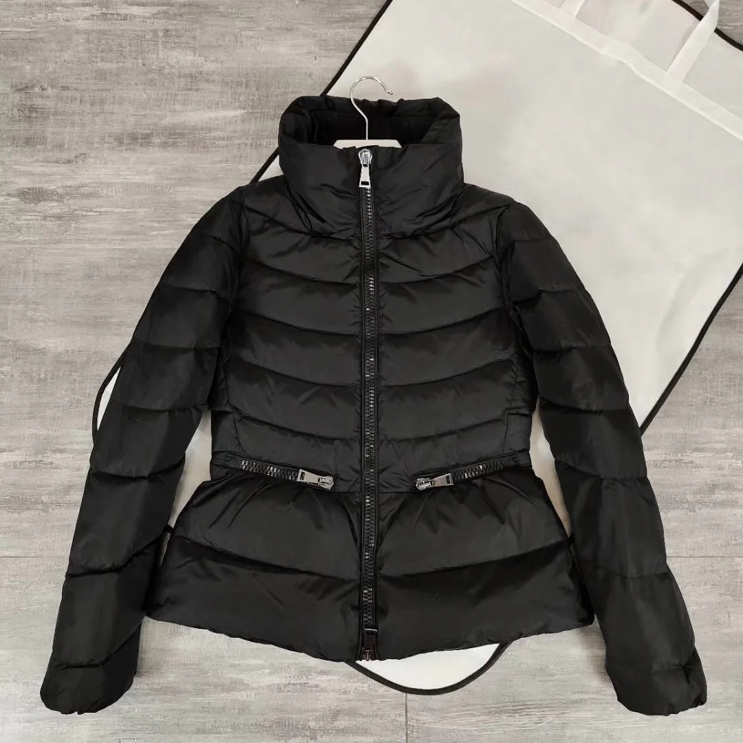 

Winter women down jacket High collar slim Solid color Warm short coat Leisure Fashion clothing 95 white goose down Send dust bag