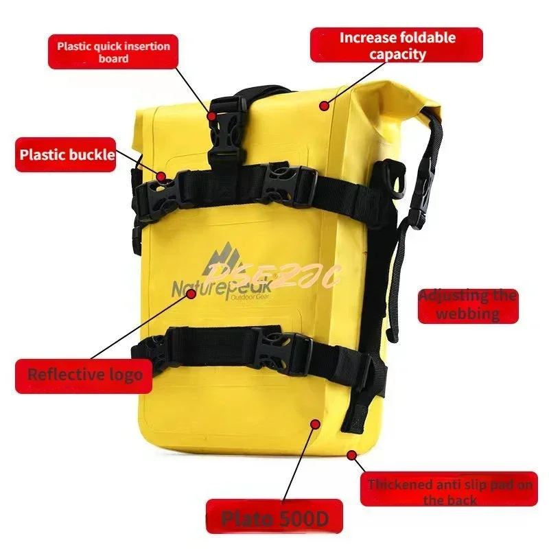 Amortecedor de motocicleta multifuncional PVC mochila à prova d'água suprimentos de viagem para motocicleta