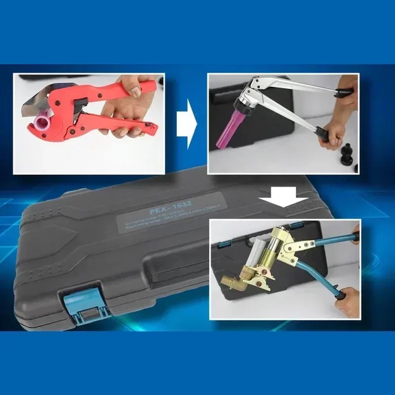 

PEX-1632 Pipe Clamping Crimping Tools | Hot Sales for Rehau System Water & Stabil Fittings