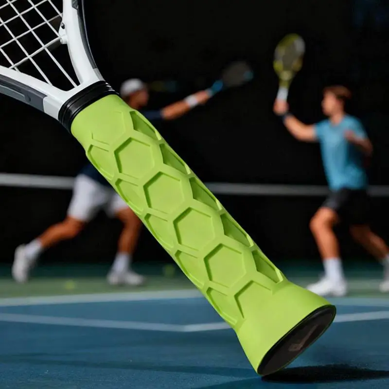 New Anti-Slip Silicone Pickleball Paddle Handle Wrap Hexagonal Grip Protective Cover for Adult Men Women Pickleball Lovers