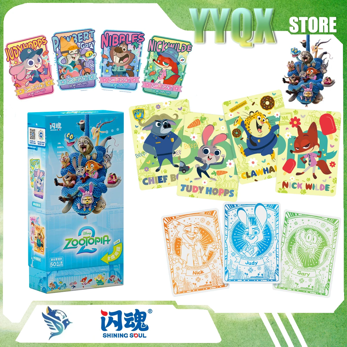 

Сияющая душа ‌ Коллекционные карточки Disney 2026 New Zootopia, сопутствующие товары, мультяшные анимационные фигурки, подарки-сюрпризы, милые сувениры