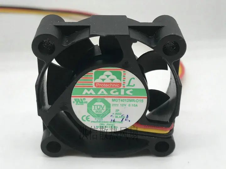 

Magic MGT4012MR-O15 DC 12V 0.10A 40x40x15mm 3-Wire Server Cooling Fan