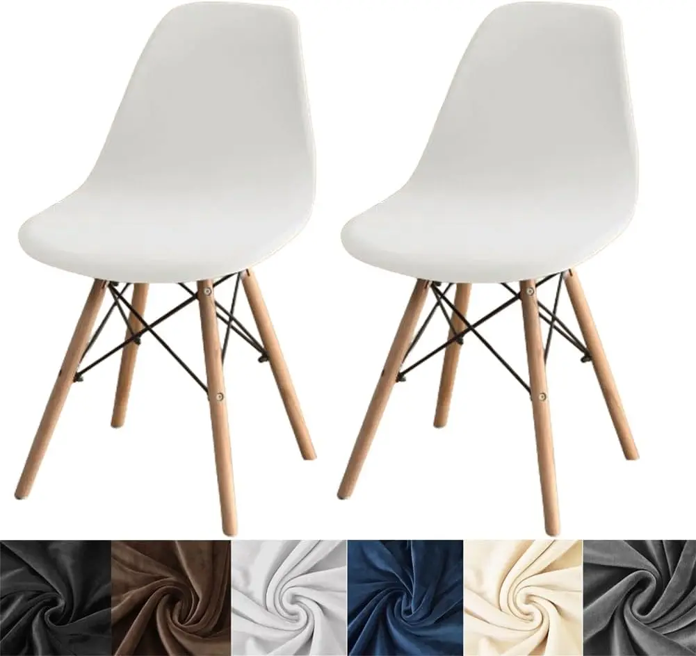 

2 Pa Stretch Velvet Shell Chair Cover Mid Modern Dining Chair Covers Washable Dining Room Chair Covers Lounge Arml Chair Cover