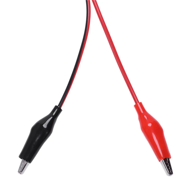 【Superdeals】6X Dual Crocodile Clips Banana Plug Male To 2 Test Leads Black And Red Cable