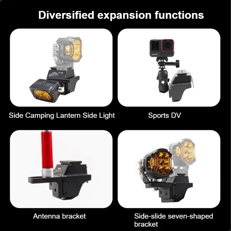 For Maxus T90 D90 V90 2021-2026 Car A-Pillar Quick-Release Bracket Modified Front Hood LED Spotlight Expansion Bracket Lamp Base