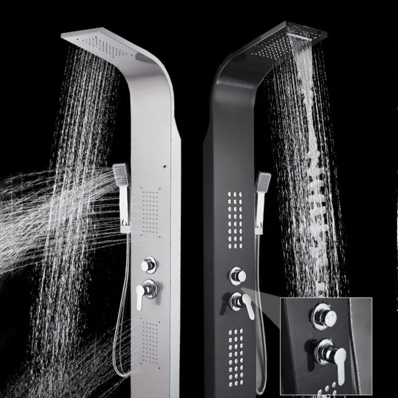 5-speed Shifting Shower Trim System Wall Mounted Handheld Side Spray Features Shower System Stainless Steel Bathroom Fixture