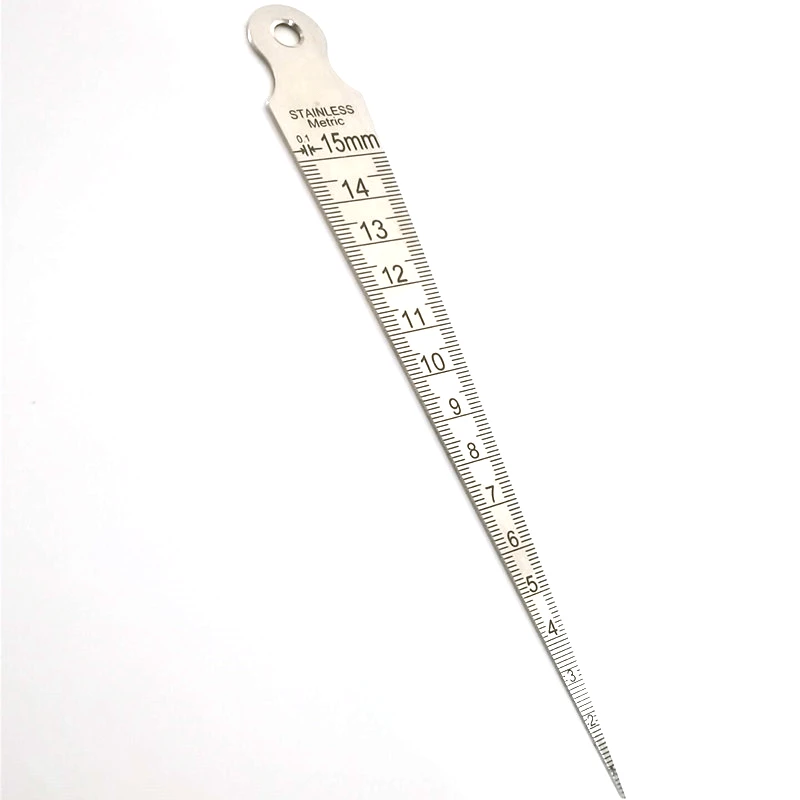 Hot Sale 1-15mm Ruler Welding Inspection Stainless Steel Welding Taper Gauge Wedge Feeler Metric Imperial Measuring Tool