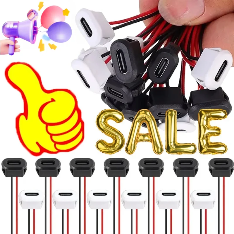 USB Type C Connector with Card Buckle Wholesale Multistyle 3A Type-C High Current Fast Charging Jack Plug Moto Equipments